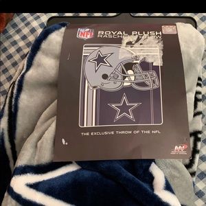 NFL Dallas Cowboys royal plush throw blanket